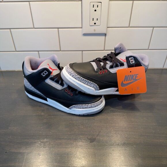 Jordan Other - Air Jordan 3 - Black Cement - GS - Size 4y (Women’s 5.5)